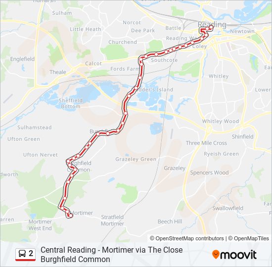 2 Route Schedules, Stops & Maps Mortimer (Updated)
