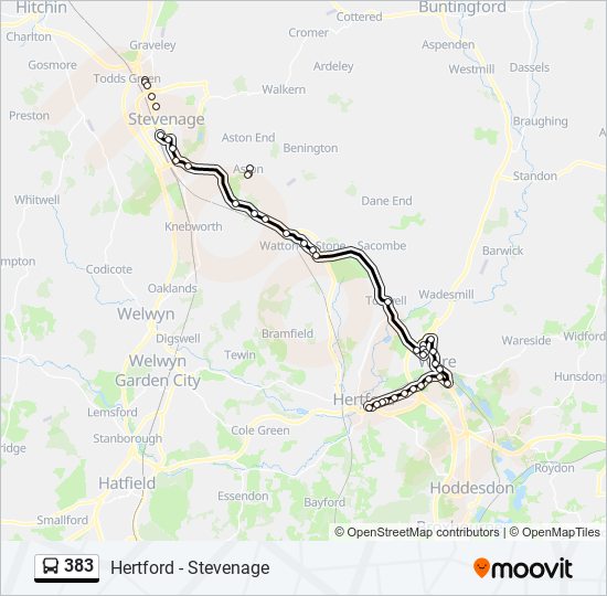 383 Route Schedules, Stops & Maps Hertford (Updated)
