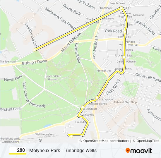 280 Route Schedules, Stops & Maps Tunbridge Wells (Updated)