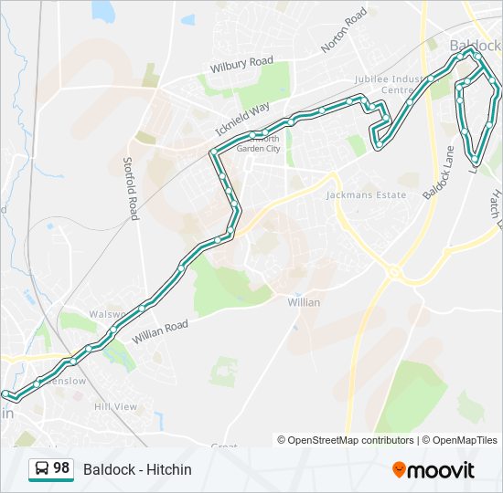 98 Route Schedules, Stops & Maps Baldock (Updated)