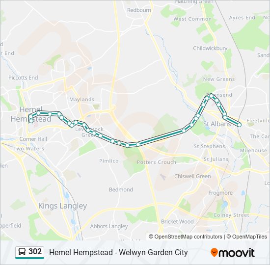 302 Route Schedules, Stops & Maps St Albans (Updated)