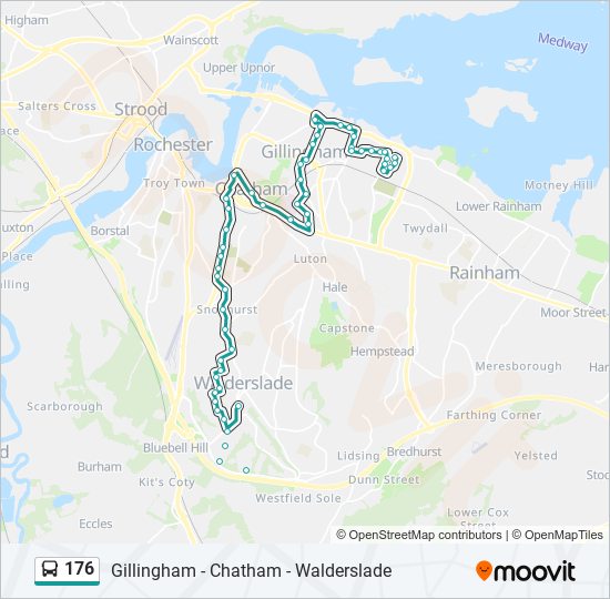 176 Route Schedules, Stops & Maps Gillingham (Updated)