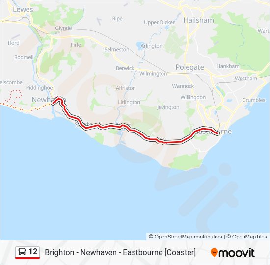 12 Route Schedules, Stops & Maps Eastbourne Town Centre (Updated)