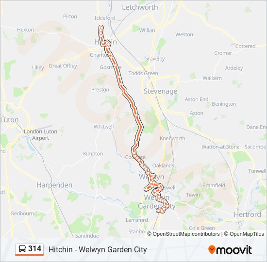 314 Route Schedules, Stops & Maps Westmill Estate (Updated)