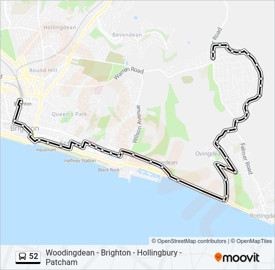 52 Route Schedules, Stops & Maps Brighton (Updated)