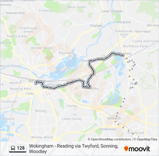 128 Route Schedules, Stops & Maps Reading Town Centre (Updated)