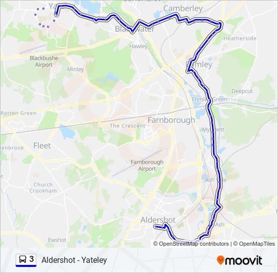 3 Route Schedules, Stops & Maps Yateley (Updated)