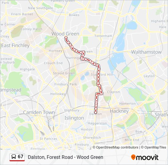 67 Route Schedules, Stops & Maps Dalston Junction (Updated)