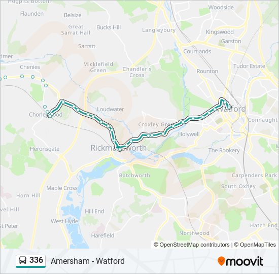336 Route Schedules, Stops & Maps Watford (Updated)