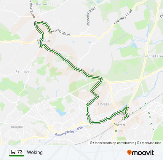 73 Route Schedules, Stops & Maps Woking (Updated)