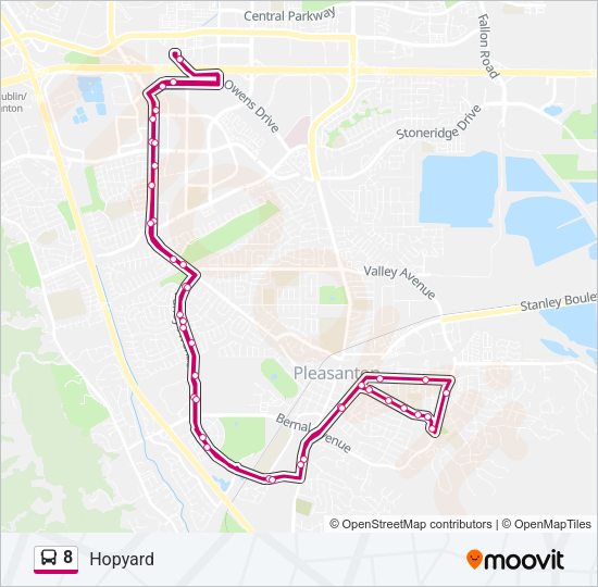 8 Route Schedules, Stops & Maps East Dublin BART Station‎→East