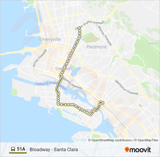 51a Route Schedules, Stops & Maps Fruitvale BART (Updated)