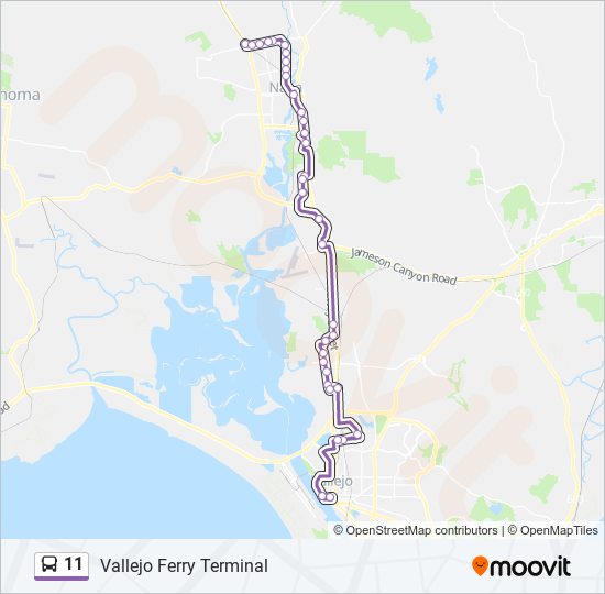 11 Route Schedules, Stops & Maps Vallejo Ferry Terminal (Updated)