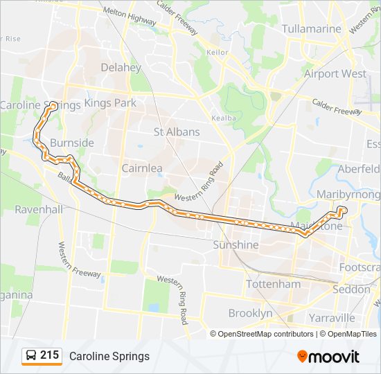 215 Route Schedules, Stops & Maps Caroline Springs (Updated)