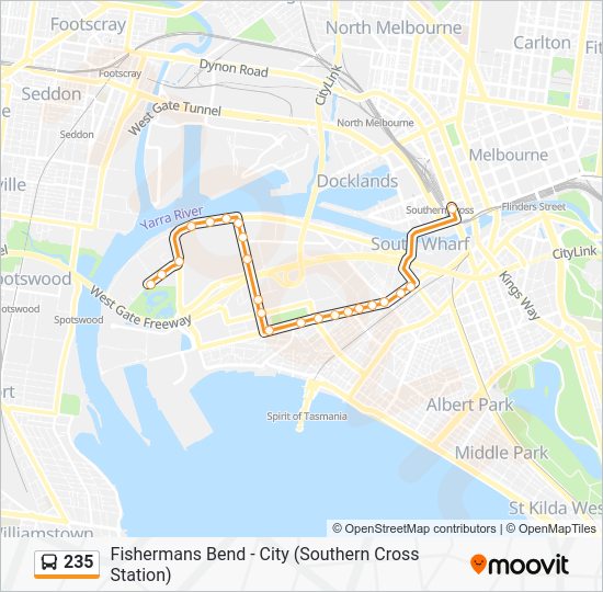 Bus 235 Route Map 235 Route: Schedules, Stops & Maps - City (Queen Victoria Market) (Updated)