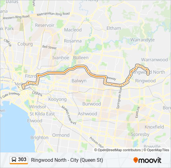303 Route Schedules, Stops & Maps Ringwood North (Updated)