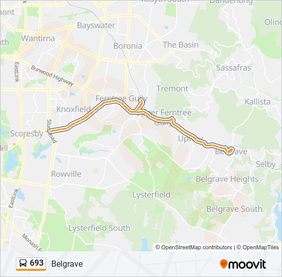 693 Route Schedules, Stops & Maps Belgrave (Updated)