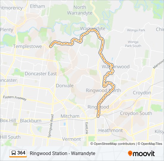 364 Route Schedules, Stops & Maps Ringwood Station (Updated)