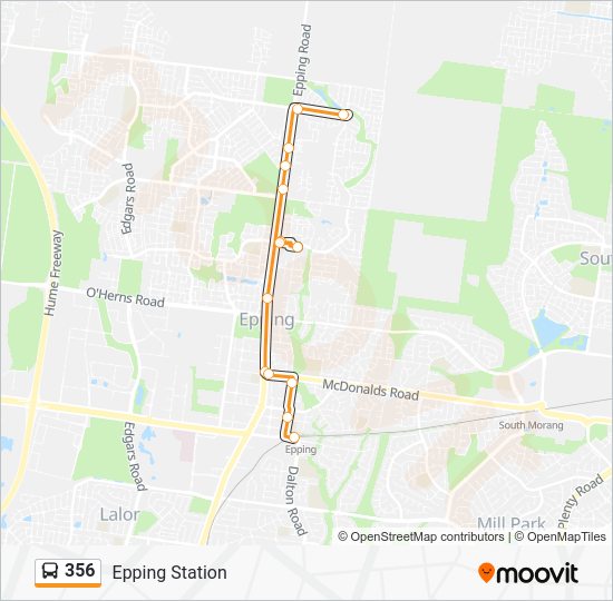 356 Route Schedules, Stops & Maps Epping Station (Updated)