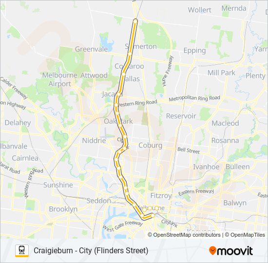craigieburn Route Schedules, Stops & Maps City (Flinders Street