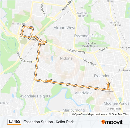 465 Route Schedules, Stops & Maps Essendon Station (Updated)