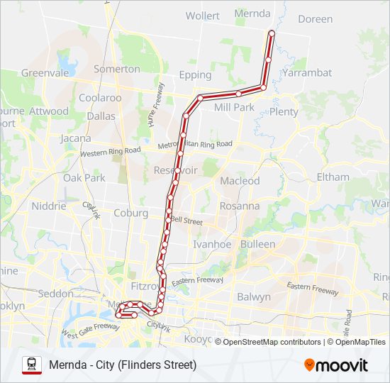mernda Route Schedules, Stops & Maps Mernda (Updated)