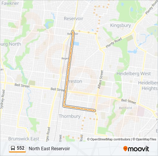 552 Route Schedules, Stops & Maps North East Reservoir (Updated)