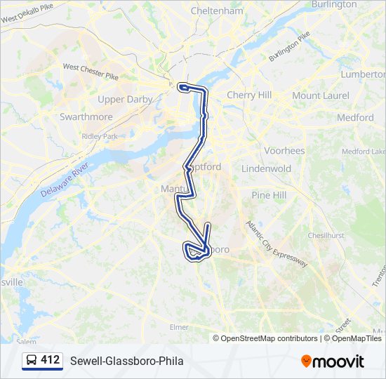 412 Route Schedules, Stops & Maps Glassboro Holly Dell (Updated)