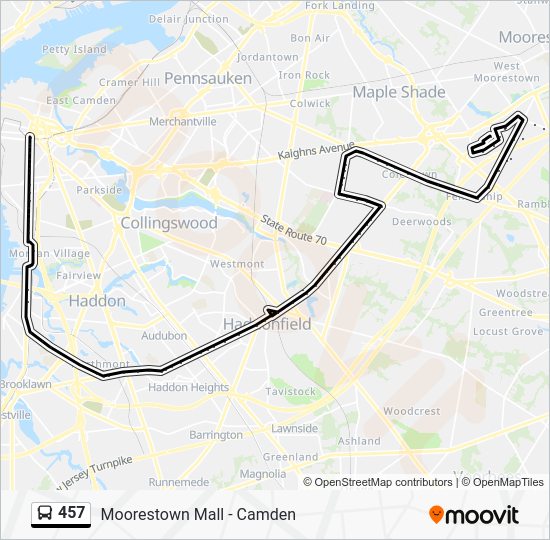457 Route Schedules, Stops & Maps Camden Wrtc