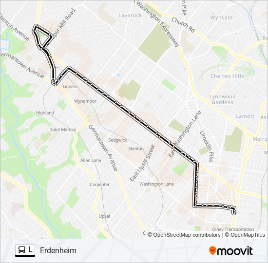 Ruta l horarios, paradas y mapas Erdenheim (Actualizado)