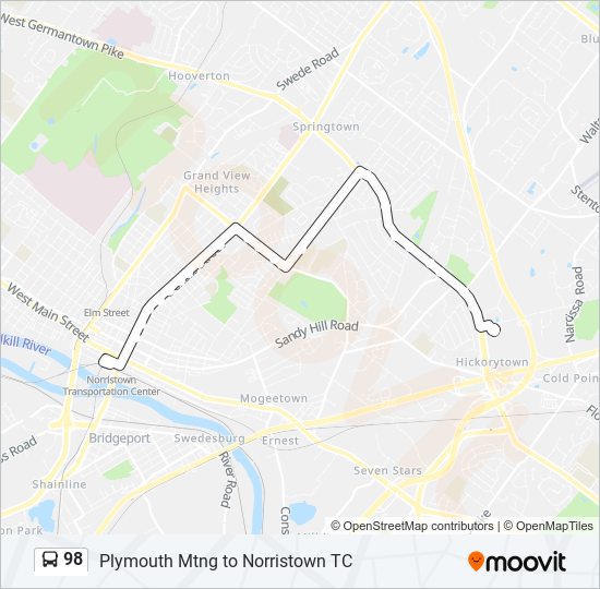 98 Route Schedules, Stops & Maps Plymouth Meeting Mall (Updated)