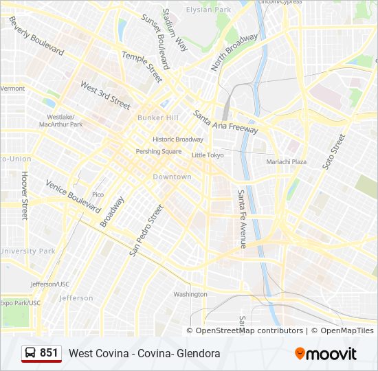 851 Bus Route Map 851 Route: Schedules, Stops & Maps - North: Glendora (Updated)