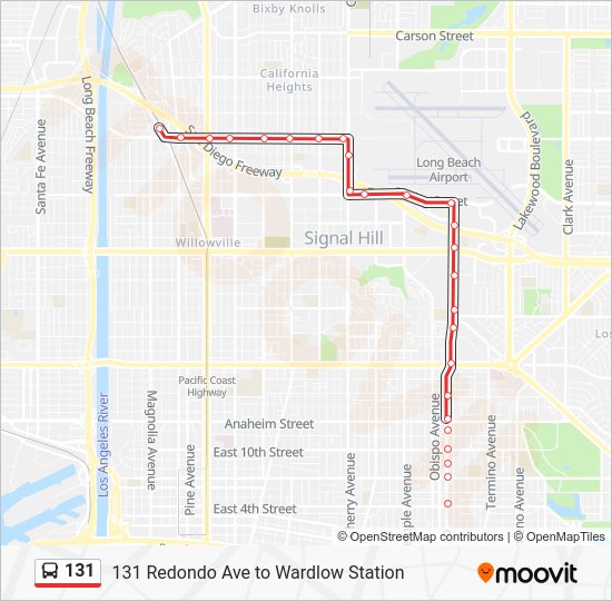 131 Route Schedules, Stops & Maps 131 Redondo Ave to Wardlow Sta (Updated)
