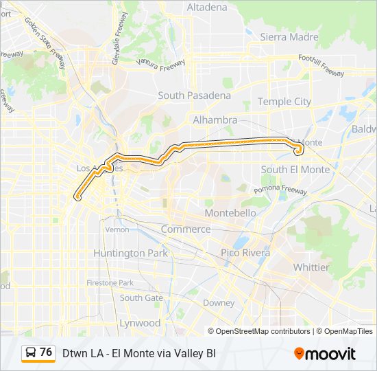 76 Route Schedules, Stops & Maps El Monte Station (Updated)