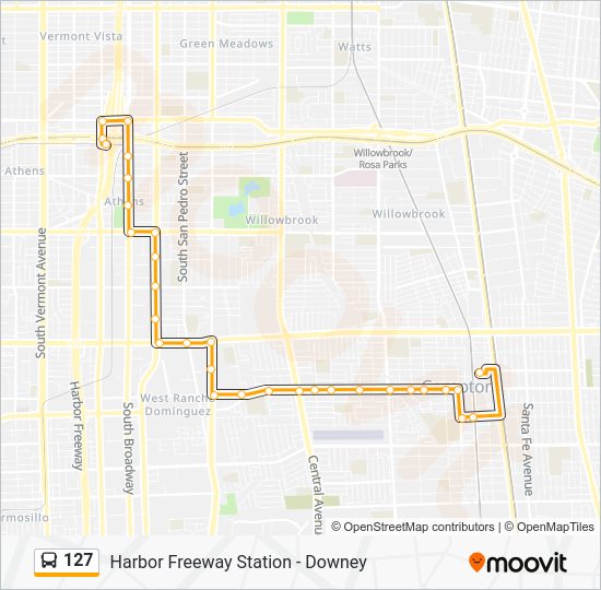 127 Route Schedules, Stops & Maps Compton Station (Updated)