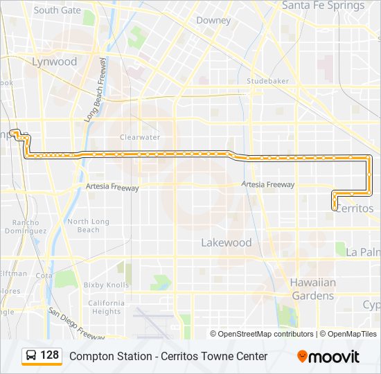 128 Route Schedules, Stops & Maps Compton Station (Updated)