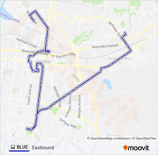 blue Route Schedules, Stops & Maps Eastbound (Updated)