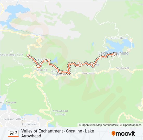 2 Route Schedules, Stops & Maps Lake Arrowhead (Updated)