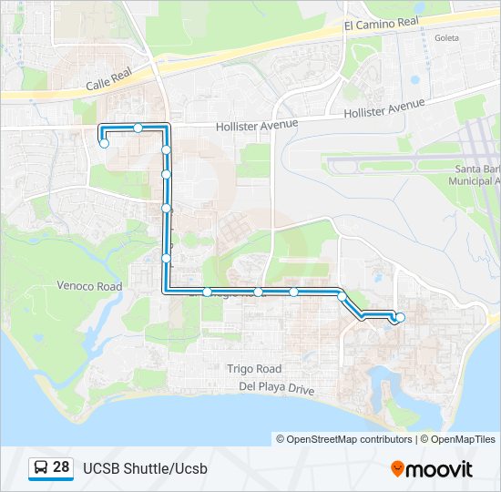 Line Route 28 SBMTD bus Schedules Moovit