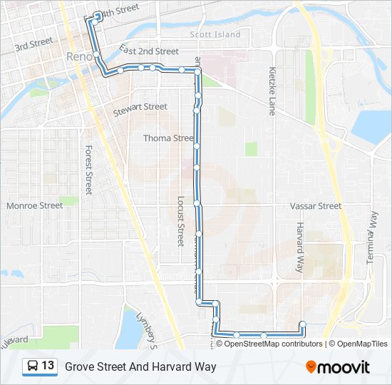 13 Route Schedules, Stops & Maps Grove Street And Harvard Way (Updated)