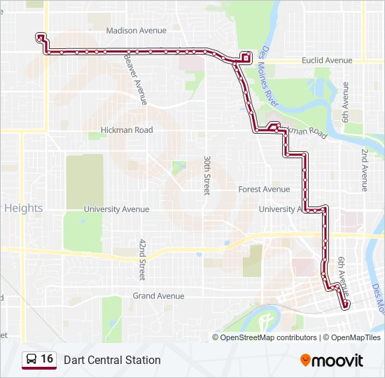 16 Route Schedules, Stops & Maps Dart Central Station (Updated)