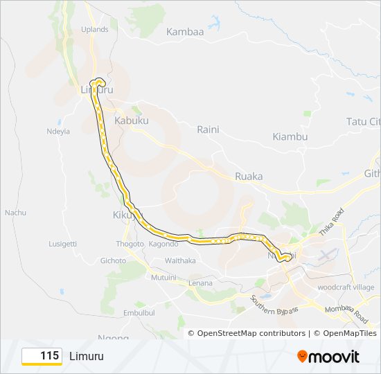 115 Route Schedules, Stops & Maps Limuru (Updated)
