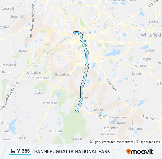 Bannerghatta Safari Double Loop Map,.