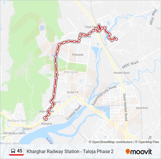 45 Route Schedules, Stops & Maps Taloja Phase 2 (Updated)