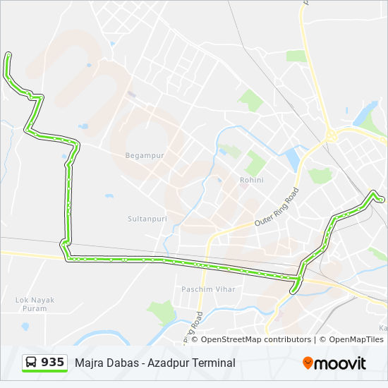 Azadpur Metro Station Map 935 Route Schedules, Stops & Maps Azadpur Terminal