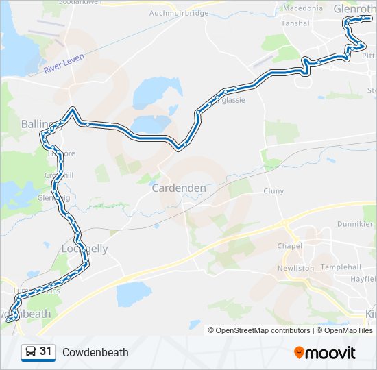 31 Route Schedules, Stops & Maps Cowdenbeath (Updated)