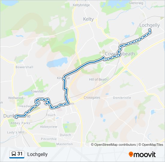 31 Route Schedules, Stops & Maps Lochgelly (Updated)