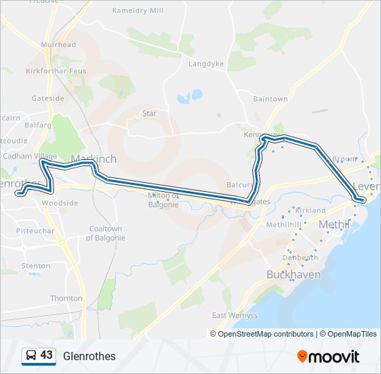 43 Route Schedules, Stops & Maps Glenrothes (Updated)