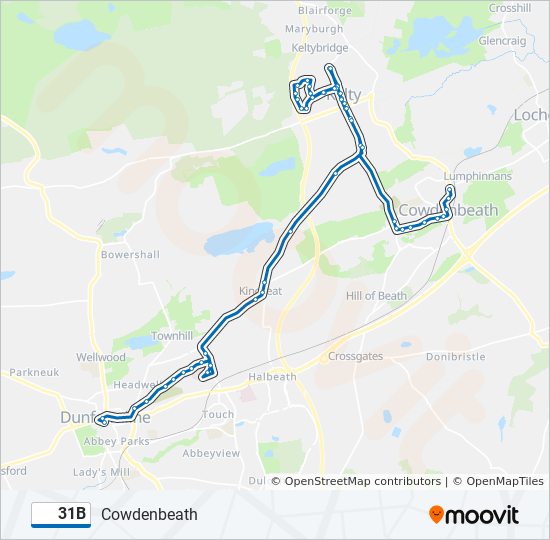31b Route Schedules, Stops & Maps Cowdenbeath (Updated)