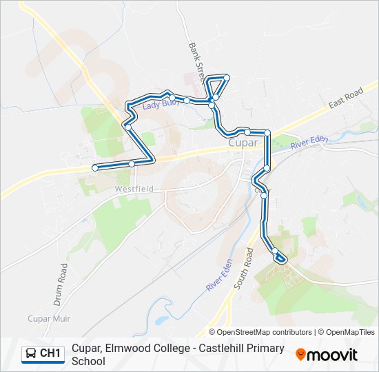 ch1 Route Schedules, Stops & Maps Cupar (Updated)